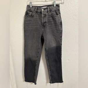 PacSun high rise straight black gray wash jeans.